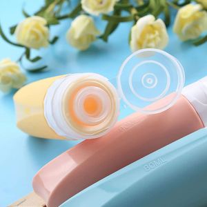 Ensemble d'accessoires de voyage en silicone anti-fuite approuvé, avec logo personnalisé, 4 en 1, pour sous-bouteilles portables - Product Image 2