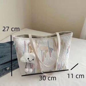 High Quality PU Zipper Tote Bags for Women Cute Fashion <b>Handbags</b> for Commuting - Product Image 3