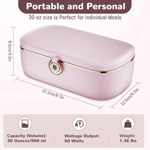 900ml Electric Stainless Steel <b>Lunch</b> <b>Box</b> Household Food Warmer - Product Image 2