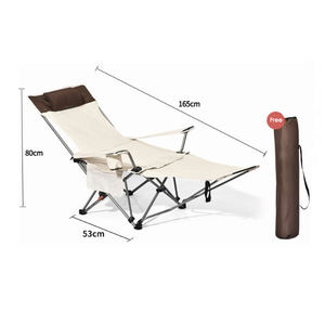 حديد محمول حديث للاستجمام في الهواء الطلق للتخييم استراحة الغداء حديقة ميزة مريحة للاسترخاء مسند القدمين - Product Image 3