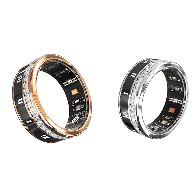 New Trend Smart Ring Diamond HR Blood Oxygen Sleep Monitoring Sports IP68 Waterproof Fitness Tracker DaFit Fashion Health Ring