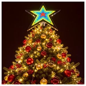 Autocollant en feuille EL à haute luminosité. Motifs lumineux de Père Noël, bonhomme de neige et étoiles. Crée une ambiance festive pour la maison et les fêtes - Product Image 1