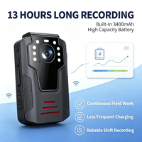 Caméras portables intelligentes 4K FHD à fixation corporelle, grand angle 140 degrés, vision nocturne, caméras portables à porter sur le corps
