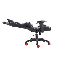 Chaise de jeu personnalisable en cuir PU au design moderne avec fonctions pivotantes, extensibles et massage