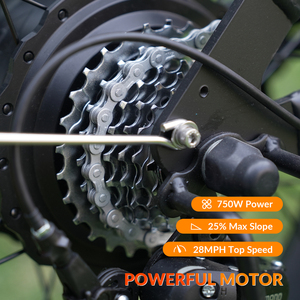 Vélo électrique 5TH WHEEL Knight pour adultes, moteur 1500W, vitesse 28MPH, autonomie 55 miles, pneus larges 20 pouces, suspension intégrale, moteur à moyeu avant - Product Image 4