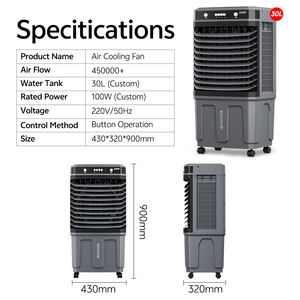 Ventilateur Climatiseur Silencieux D'Été Portable pour <span class=keywords><strong>Petit</strong></span> Espace avec Réservoir D'Eau de 30L, Rafraîchisseur D'Air pour Maison et Pièce en Vente en Gros - Product Image 4