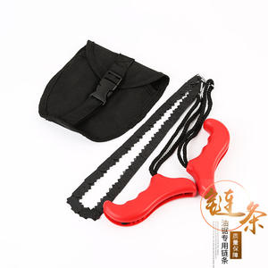 Cadena de sierra de mano de acero endurecido con mango rojo y negro, diseño dentado para poda de jardín, cadenas de sierra manual, personalización OEM - Product Image 2