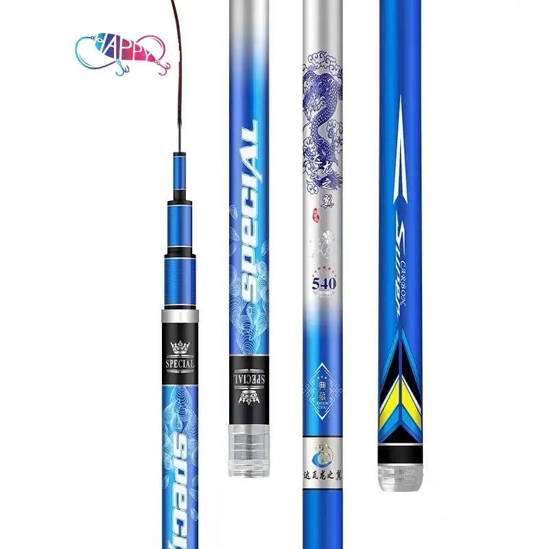 wholesale Hot Sale High Quality Carbon Fiber 3.6-10m Ultra-lightweight Carp Fishing Rod 19 Tuned 6h Telescopic Fishing Rods