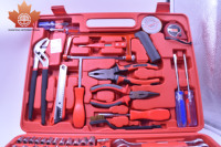 Boîte de réparation d'urgence multifonctionnelle et peu encombrante, kit d'outils professionnel de 79 pièces, kit complet d'outils de réparation pour la maison et l'automobile