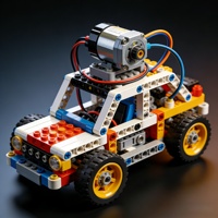 Juguete de Codificación de Vehículos Todoterreno Programable Personalizado, Juego de Bloques de Construcción Controlados por Aplicación para el Aprendizaje de los Niños