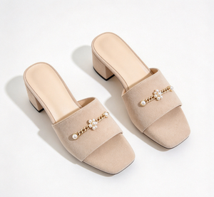 Escarpins en daim à talon carré et bride à boucle pour femme, à bout carré, toutes saisons, chaussures quotidiennes, approvisionnement en gros, contactez le fournisseur pour une devis. - Product Image 5