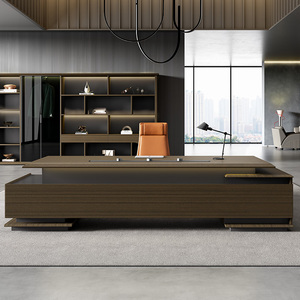 Luxury Modern Ergonomic Convertible Wooden Panel Modular Reception Desk Chair Set File Drawer Storage Floor Mount Installation - Product Image 2