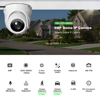 Caméra de sécurité IP CCTV à dôme tourelle GA-OFI-M8SS avec capteur Sony, 4K 8MP, panoramique, angle de vue large de 2,1 mm, fisheye panoramique, réseau
