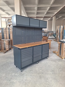 Cao cấp Modular bàn làm việc với overhead tủ công cụ ngực 21 ngăn kéo với bánh - Product Image 4