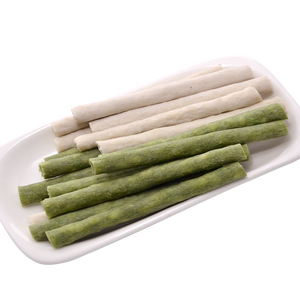 Ham deri köpek çiğnemek aperatifler el yapımı sebze lezzet inek derisi diş sopa evcil hayvan atıştırmalığı köpek davranır köpek maması - Product Image 3