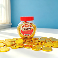 Chocolat en forme de pièce de monnaie en feuille d'or, 24 pièces, pot de 12g, chocolat au lait classique en forme de pièce d'or, prêt à manger pour les fêtes d'enfants, vente en gros