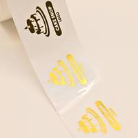 Impression d'étiquettes personnalisées imperméables en feuille d'or, autocollants adhésifs avec logo personnalisé et marquage à chaud pour emballages alimentaires, respectueux de l'environnement