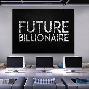 Histoire de succès, futur millionnaire, citations inspirantes, peinture sur toile, affiches et impressions sur l'argent, art mural, décoration de la maison et du bureau - Product Image 5