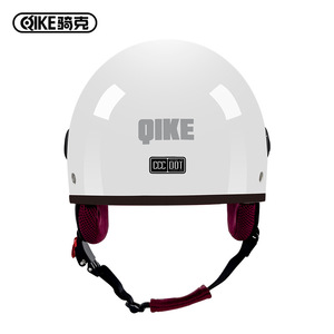 หมวกกันน็อคครึ่งใบ Qike วัสดุ ABS ไซส์เดียว ถอดประกอบได้รวดเร็ว ใช้ได้ทุกฤดู สำหรับรถจักรยานยนต์ - Product Image 3