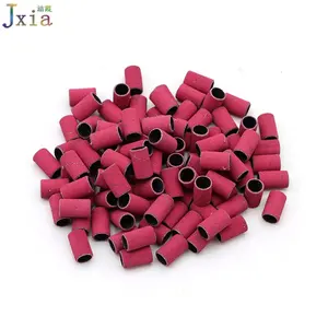 Bandes abrasives pour vernis à ongles, 50 pièces, 100 pièces, emballage en boîte, roses, pour Nail Art, avec mèches