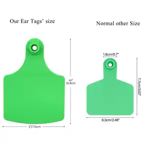 Customized Long Range Animal Ear Tag 125/134.2khz 13.56MHZ 860-960mhz HF UHF Rfid Earring Tags