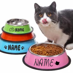 Custom <b>Dog</b> Name, <b>Personalised</b> Stainless Steel With Nonslip Silicone Bottom, Pet Feeding <b>Bowls</b> for Cat/<b>Dog</b> - Product Image 3
