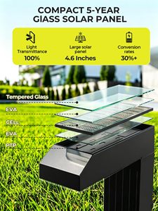 Lampes solaires à piquet les plus vendues, étanches pour l'extérieur, lampes de balisage de jardin, 3 températures de couleur pour allée, patio, aménagement paysager - Product Image 3