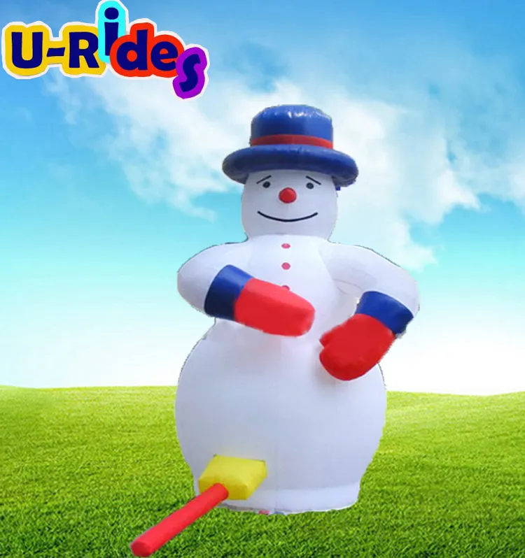 Hot Sale 5m Christmas Snowman Inflatable Model with Fun Hat Made from Durable PVC and Oxford Materials for Advertising