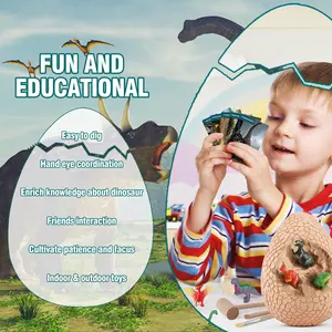 DIY CPC Neues Produkt Stem Jumbo Dino Ei Dino Jungen und Mädchen Geschenke Pädagogische Dinosaurier Eier Dig Kit Osterei Spielzeug Set Für Kinder