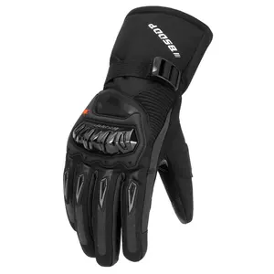 Tam parmak Knuckle koruma dokunmatik ekran termal su geçirmez sıcak kış motosiklet yarış eldivenleri.