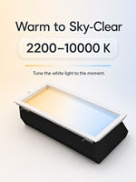 Plafonnier encastré intelligent JINK Dot Sky Matter sur fil, 36W-120W, 2200K-10000K, Ra90, faisceau de 40 degrés