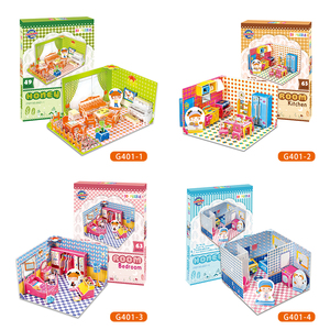 Chambre cuisine salle de bain enfants Puzzles papier bricolage Intelligence jouets heureux salon <span class=keywords><strong>Puzzle</strong></span> 3D pour enfants fête faveurs EXW - Product Image 2