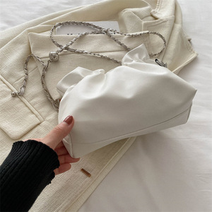 Fashion New Designer High Quality PU Leather Chain Shoulder Messenger Bag Drawstring Luxury Women Handbag OEM ODM - Product Image 3