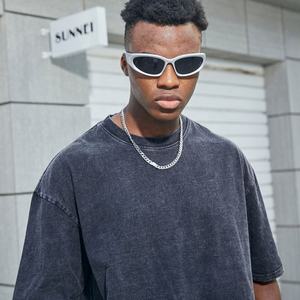 เสื้อยืดวินเทจตัดและเย็บแบบกรดเสื้อยืดย้อนยุคโลโก้ออกแบบได้ตามต้องการ - Product Image 2