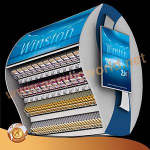 cigarette display cigarette counter display rack /pop custom tobacco and cigarette display shelf