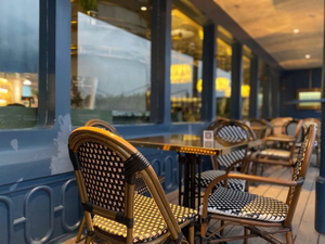 Meubles de jardin français PE rotin chaises de <span class=keywords><strong>bistrot</strong></span> <span class=keywords><strong>chaise</strong></span> de salle à manger en plein air chaises de patio en aluminium pour restaurant utilisé - Product Image 5
