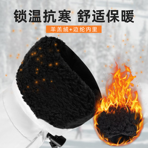 Ski <b>Gloves</b> White Fleece Lined Waterproof <b>Touchscreen</b> Compatible Downhill Skiing Outdoor Sports <b>Gloves</b> - Product Image 2