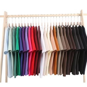 Camisetas de Algodón Lisas de Alta Calidad para Hombre, Manga Corta, Cuello Redondo, Corte Regular, Color Sólido, Ropa Casual, Top de Punto - Product Image 1