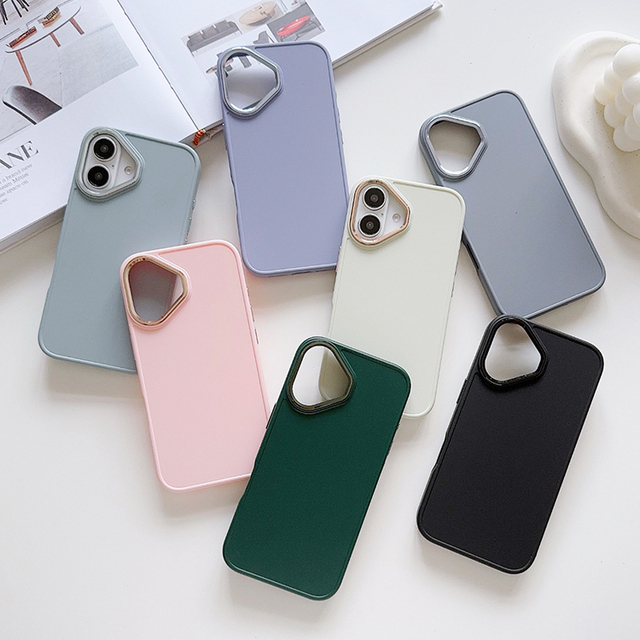 Simple Solid Color Mobile Phone Case for iPhone 16 15 14 13 12 11 Pro Max Ultra Thin Mobile Phone Cover