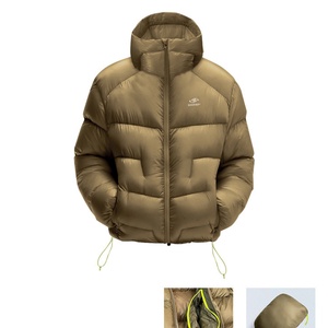 90% Windproof Lightweight Hooded Three-Proof Velvet Gallbladderless Puncture Technology Nylon <b>Duck</b> Trench <b>Coat</b> - Product Image 4