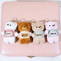 Charme de sac en peluche ours en peluche doux et moelleux, porte-clés en peluche, mini jouet en peluche, porte-clés, pendentif pour sac à dos, sac à main, cadeau pour femme