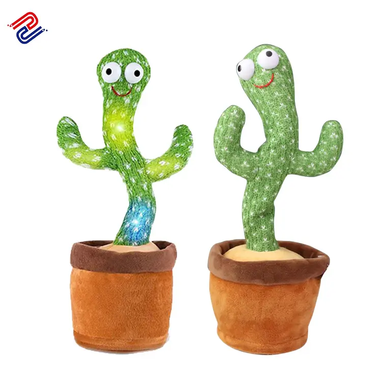 Repeat English Songs Plush Cactus Toys Dancing Cactus Toys Talking Cactus Plush Toy With Led Light