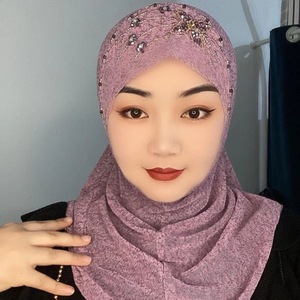 Hijab Istantaneo a Quattro Foglie per Donne Musulmane, Sciarpa Islamica Stile Arabia Saudita e Dubai, Uso Quotidiano - Product Image 6