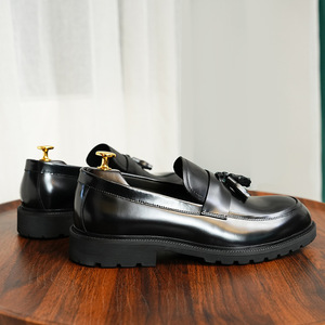 Chaussures habillées pour hommes en cuir véritable de haute qualité, faites à la main, à lacets carrés, style italien, pour l'automne et les occasions formelles - Product Image 6