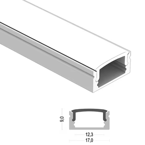 Alu profilo u alloggiamento del canale di estrusione per flessibile ld striscia di luce modulo di superficie lineare lampada led in alluminio profilo