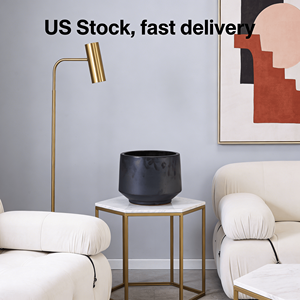 Pots à bonsaï en céramique d'intérieur modernes et durables, faits à la main, noirs brillants, style américain, respirants, 1 ensemble, pot de fleurs en céramique - Product Image 2