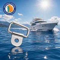 Anneaux en D marins en acier inoxydable, plaque de fixation pliable, 3x26 mm, gréement, bateau, yacht, accessoires de quincaillerie, anneau de fixation