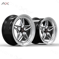 Jantes monobloc AX 18x9 17x11 5x120 Drag, finition noir brillant, forgées en alliage, pour Cadillac CTS-V Street Drag Performance