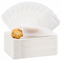 Sacs en papier sulfurisé ciré personnalisés, thermoscellables, résistants à la graisse, blancs, pour biscuits, boulangerie, pain, bonbons, emballage en vrac