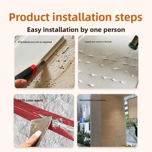 Panneau décoratif mural pour téléviseur en porcelaine souple imperméable, modèle géode 3D, carreaux extérieurs modernes pour usage commercial et domestique - Product Image 3